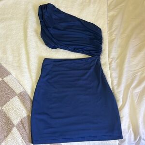 SUPER DOWN NAVY MINI DRESS